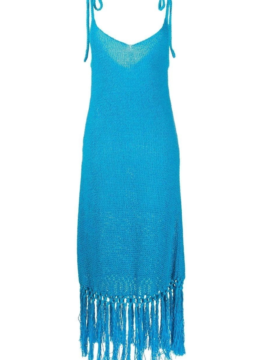 Beach Alanui Women At The midi dress Sunset crochet 0416